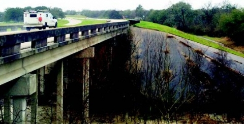 Fayetteville-area landowner John Mikus took these photographs on March 9 of Baylor Creek (left) and Cedar Creek (right), near the Fayette Power Project on TX-71. Mikus said he believes the discolored water in Baylor Creek was caused by runoff from the ash pile at the power plant. Texas Commission on Environmental Quality will hold a public meeting on the plant’s discharge permit April 9 in La Grange.